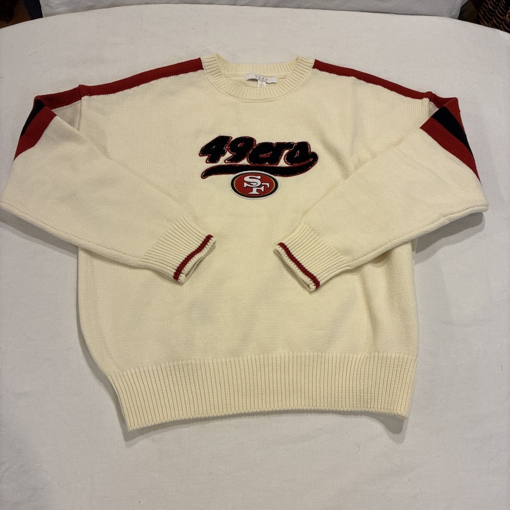 WEAR NFL Women's San Francisco 49ers Knitted Sweatshirt Size M